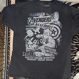 Marvel Avengers Assemble Black Graphic Tee
